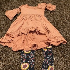 Mustard Pie peach girls outfit! Size 5. Used.